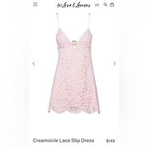 For love & lemons Creamsicle Lace Slip Dress